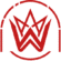 Whuploo red colour brand logo with stylised W symbol on transparent background.